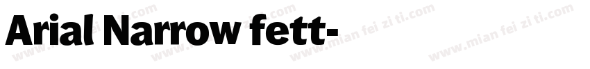 Arial Narrow fett字体转换